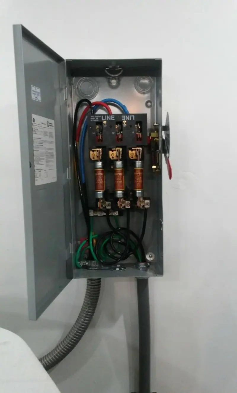 Three-phase disconnect switch installed for Electrical Wiring & Rewiring in Hyattsville